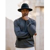 image:imageCOOFANDY Mens Sweater Crewneck Pullover Long Sleeve Lightweight Sweater Plain Knit Silm FitDark Gray
