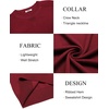 image:imageCOOFANDY Mens Sweater Crewneck Pullover Long Sleeve Lightweight Sweater Plain Knit Silm FitDark Red