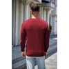 image:imageCOOFANDY Mens Sweater Crewneck Pullover Long Sleeve Lightweight Sweater Plain Knit Silm FitDark Red