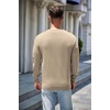image:imageCOOFANDY Mens Sweater Crewneck Pullover Long Sleeve Lightweight Sweater Plain Knit Silm FitKhaki