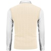 image:imageCOOFANDY Mens Sweater Vest Cable Knitted V Neck Slim Fit Sleeveless Pullover SweaterBeige