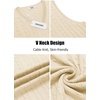 image:imageCOOFANDY Mens Sweater Vest Cable Knitted V Neck Slim Fit Sleeveless Pullover SweaterBeige