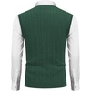 image:imageCOOFANDY Mens Sweater Vest Cable Knitted V Neck Slim Fit Sleeveless Pullover SweaterGreen