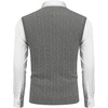 image:imageCOOFANDY Mens Sweater Vest Cable Knitted V Neck Slim Fit Sleeveless Pullover SweaterGrey