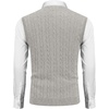 image:imageCOOFANDY Mens Sweater Vest Cable Knitted V Neck Slim Fit Sleeveless Pullover SweaterLight Grey