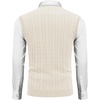 image:imageCOOFANDY Mens Sweater Vest Cable Knitted V Neck Slim Fit Sleeveless Pullover SweaterWhite