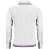 image:imageCOOFANDY Mens Sweater Vest V Neck Casual Sleeveless Pullover Striped Cable Knit Sweater VestAll White