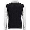 image:imageCOOFANDY Mens Sweater Vest V Neck Casual Sleeveless Pullover Striped Cable Knit Sweater VestBlack
