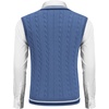 image:imageCOOFANDY Mens Sweater Vest V Neck Casual Sleeveless Pullover Striped Cable Knit Sweater VestDark Blue