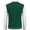 image:imageCOOFANDY Mens Sweater Vest V Neck Casual Sleeveless Pullover Striped Cable Knit Sweater VestGreen