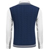 image:imageCOOFANDY Mens Sweater Vest V Neck Casual Sleeveless Pullover Striped Cable Knit Sweater VestNavy Blue