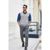image:imageCOOFANDY Mens Sweater Vest V Neck Sleeveless Sweater Casual Knitted Vests  Regular Fit Lightweight Stretch Soft Business Casual Matching Fall Winter Fashion Classic Design Durable WrinkleFreeLight Grey