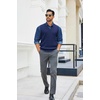 image:imageCOOFANDY Mens Sweater Vest V Neck Sleeveless Sweater Casual Knitted Vests  Regular Fit Lightweight Stretch Soft Business Casual Matching Fall Winter Fashion Classic Design Durable WrinkleFreeNavy Blue