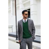 image:imageCOOFANDY Mens Sweater Vest V Neck Sleeveless Sweater Casual Knitted Vests  Regular Fit Lightweight Stretch Soft Business Casual Matching Fall Winter Fashion Classic Design Durable WrinkleFreeGreen