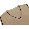 image:imageCOOFANDY Mens Sweater Vest V Neck Sleeveless Sweater Casual Knitted Vests  Regular Fit Lightweight Stretch Soft Business Casual Matching Fall Winter Fashion Classic Design Durable WrinkleFreeKhaki and Black Stripe