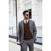 image:imageCOOFANDY Mens Sweater Vest V Neck Sleeveless Sweater Casual Knitted Vests  Regular Fit Lightweight Stretch Soft Business Casual Matching Fall Winter Fashion Classic Design Durable WrinkleFreeDeep Brown