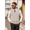 image:imageCOOFANDY Mens Sweater Vest V Neck Sleeveless Sweater Casual Knitted Vests  Regular Fit Lightweight Stretch Soft Business Casual Matching Fall Winter Fashion Classic Design Durable WrinkleFreeLight Khaki