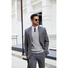 image:imageCOOFANDY Mens Sweater Vest V Neck Sleeveless Sweater Casual Knitted Vests  Regular Fit Lightweight Stretch Soft Business Casual Matching Fall Winter Fashion Classic Design Durable WrinkleFreeLight Grey