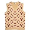 image:imageCOOFANDY Mens Sweater Vest V Neck Sleeveless Sweater Casual Knitted Vests  Regular Fit Lightweight Stretch Soft Business Casual Matching Fall Winter Fashion Classic Design Durable WrinkleFreeArgyle Khaki
