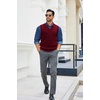 image:imageCOOFANDY Mens Sweater Vest V Neck Sleeveless Sweater Casual Knitted Vests  Regular Fit Lightweight Stretch Soft Business Casual Matching Fall Winter Fashion Classic Design Durable WrinkleFreeDeep Red