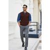 image:imageCOOFANDY Mens Sweater Vest V Neck Sleeveless Sweater Casual Knitted Vests  Regular Fit Lightweight Stretch Soft Business Casual Matching Fall Winter Fashion Classic Design Durable WrinkleFreeDeep Brown
