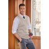 image:imageCOOFANDY Mens Sweater Vest V Neck Slim Fit Casual Sleeveless Twisted Knitted Pullover SweaterBeigeWhite Twotone Colors