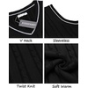 image:imageCOOFANDY Mens Sweater Vest V Neck Slim Fit Casual Sleeveless Twisted Knitted Pullover SweaterBlack