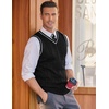 image:imageCOOFANDY Mens Sweater Vest V Neck Slim Fit Casual Sleeveless Twisted Knitted Pullover SweaterBlack