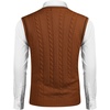image:imageCOOFANDY Mens Sweater Vest V Neck Slim Fit Casual Sleeveless Twisted Knitted Pullover SweaterBrown