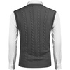 image:imageCOOFANDY Mens Sweater Vest V Neck Slim Fit Casual Sleeveless Twisted Knitted Pullover SweaterDark Grey