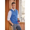 image:imageCOOFANDY Mens Sweater Vest V Neck Slim Fit Casual Sleeveless Twisted Knitted Pullover SweaterDenim Blue