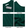 image:imageCOOFANDY Mens Sweater Vest V Neck Slim Fit Casual Sleeveless Twisted Knitted Pullover SweaterGreen