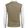 image:imageCOOFANDY Mens Sweater Vest V Neck Slim Fit Casual Sleeveless Twisted Knitted Pullover SweaterKhaki