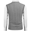 image:imageCOOFANDY Mens Sweater Vest V Neck Slim Fit Casual Sleeveless Twisted Knitted Pullover SweaterLight Grey