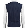 image:imageCOOFANDY Mens Sweater Vest V Neck Slim Fit Casual Sleeveless Twisted Knitted Pullover SweaterSolid Navy Blue