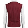 image:imageCOOFANDY Mens Sweater Vest V Neck Slim Fit Casual Sleeveless Twisted Knitted Pullover SweaterWine Red