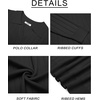image:imageCOOFANDY Mens Sweaters Polos Long Sleeve V Neck Knit Polo Lightweight Casual Pullover SweaterBlack