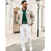 image:imageCOOFANDY Mens Sweaters Polos Long Sleeve V Neck Knit Polo Lightweight Casual Pullover SweaterDark Green