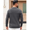 image:imageCOOFANDY Mens Sweaters Polos Long Sleeve V Neck Knit Polo Lightweight Casual Pullover SweaterGrey