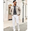 image:imageCOOFANDY Mens Sweaters Polos Long Sleeve V Neck Knit Polo Lightweight Casual Pullover SweaterGrey
