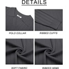 image:imageCOOFANDY Mens Sweaters Polos Long Sleeve V Neck Knit Polo Lightweight Casual Pullover SweaterGrey