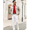 image:imageCOOFANDY Mens Sweaters Polos Long Sleeve V Neck Knit Polo Lightweight Casual Pullover SweaterRed