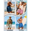 image:imageCOOFANDY Mens Swim Trunks 7 inch Bathing Suit with Mesh Liner Swim Shorts Board Short SwimsuitBlue Hibiscus Coconut Tree