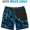 image:imageCOOFANDY Mens Swim Trunks 7 inch Bathing Suit with Mesh Liner Swim Shorts Board Short SwimsuitBlue Leaves on Black