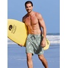 image:imageCOOFANDY Mens Swim Trunks 7 inch Bathing Suit with Mesh Liner Swim Shorts Board Short SwimsuitLight Green and White Leaves