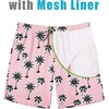 image:imageCOOFANDY Mens Swim Trunks 7 inch Bathing Suit with Mesh Liner Swim Shorts Board Short SwimsuitPink Coconut Tree
