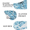 image:imageCOOFANDY Mens Swim Trunks 7 inch Bathing Suit with Mesh Liner Swim Shorts Board Short SwimsuitWhite Flowers Leaves on Blue