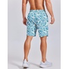 image:imageCOOFANDY Mens Swim Trunks 7 inch Bathing Suit with Mesh Liner Swim Shorts Board Short SwimsuitWhite Flowers Leaves on Blue