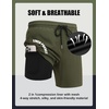 image:imageCOOFANDY Mens Swim Trunks with Compression Liner Quick Dry 7 Inch Bathing Suit Beach Short with Zipper PocketsArmy Green