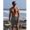 image:imageCOOFANDY Mens Swim Trunks with Compression Liner Quick Dry 7 Inch Bathing Suit Beach Short with Zipper PocketsDark Gray